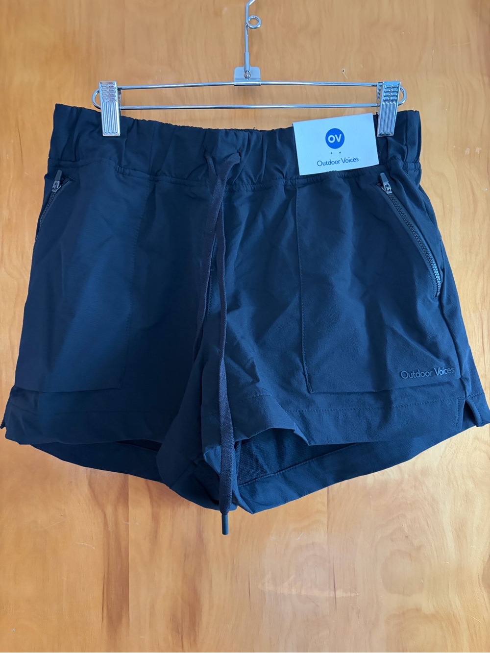Outdoor Voices Black Athletic Shorts with Zipper Pockets